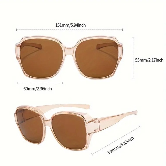 Polarized Wrap Around Clip Fit Over Prescription Glasses with case - Picture 5 of 10